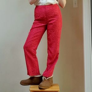 Silk Red Trousers